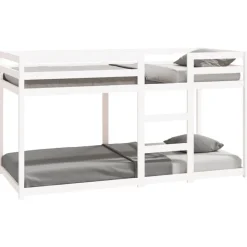 vidaXL Camas Y Accesorios-Litera de madera maciza de pino 90x200 cm