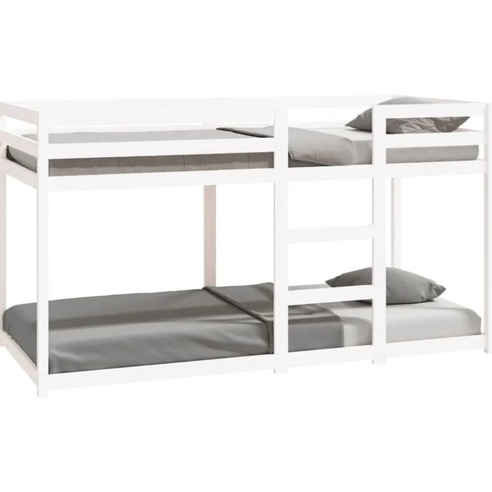 vidaXL Camas Y Accesorios-Litera de madera maciza de pino 90x200 cm