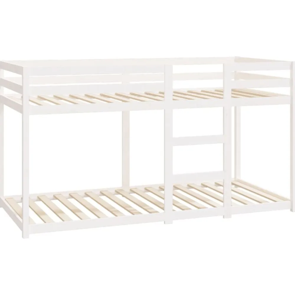 vidaXL Camas Y Accesorios-Litera de madera maciza de pino 90x200 cm