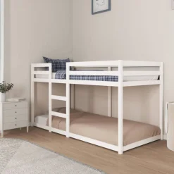 vidaXL Camas Y Accesorios-Litera de madera maciza de pino 90x200 cm