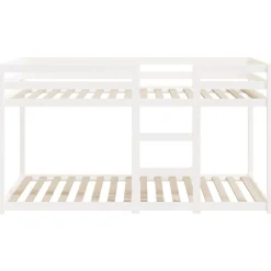 vidaXL Camas Y Accesorios-Litera de madera maciza de pino 90x200 cm