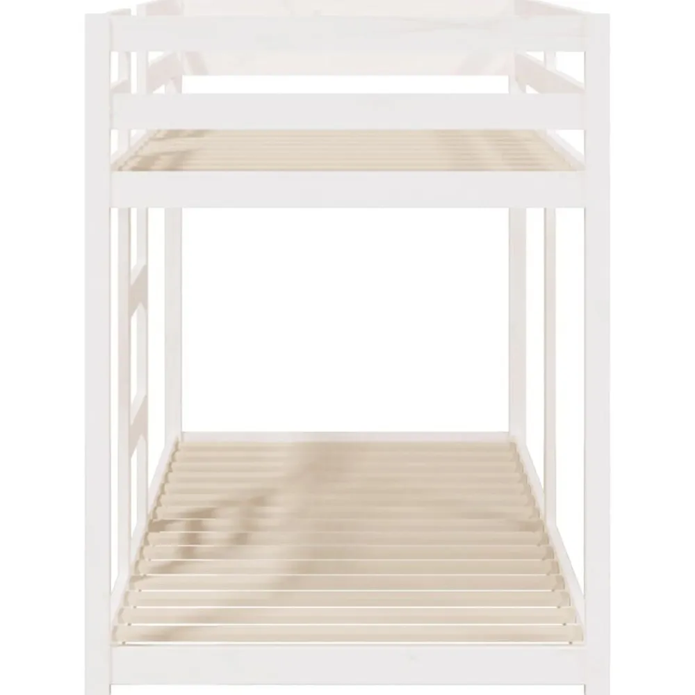 vidaXL Camas Y Accesorios-Litera de madera maciza de pino 90x200 cm