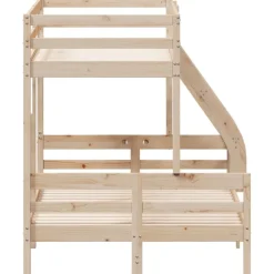 vidaXL Camas Y Accesorios-Litera de madera maciza de pino 90x200/120x200 cm