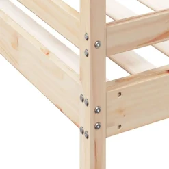 vidaXL Camas Y Accesorios-Litera de madera maciza de pino 90x200/120x200 cm