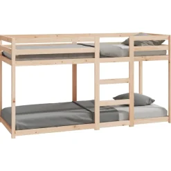 vidaXL Camas Y Accesorios-Litera de madera maciza de pino 80x200 cm