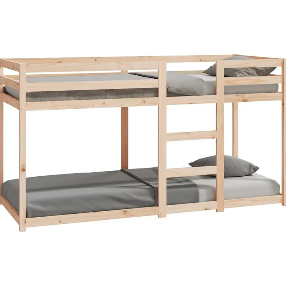 vidaXL Camas Y Accesorios-Litera de madera maciza de pino 80x200 cm