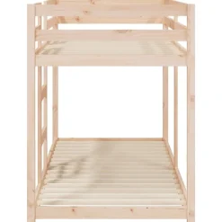 vidaXL Camas Y Accesorios-Litera de madera maciza de pino 80x200 cm
