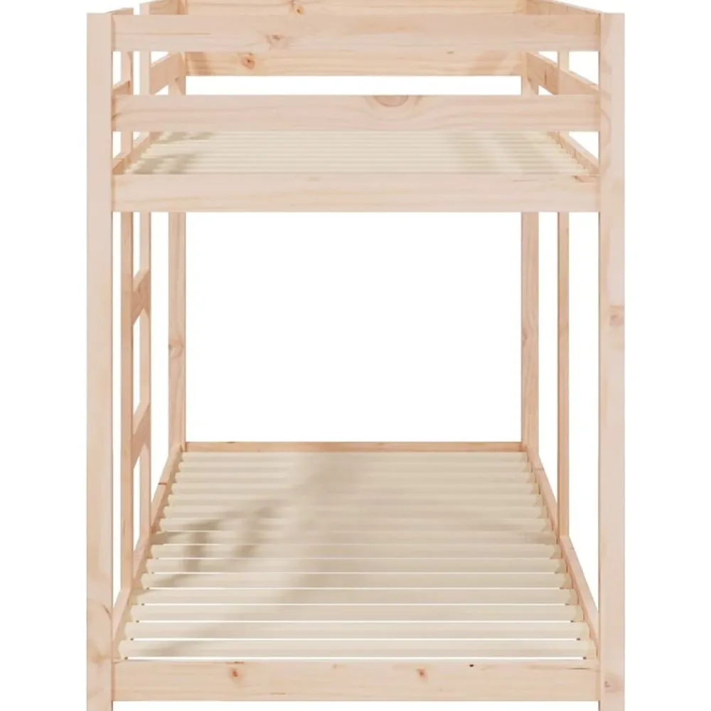 vidaXL Camas Y Accesorios-Litera de madera maciza de pino 80x200 cm
