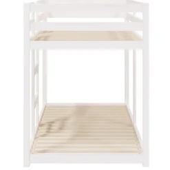 vidaXL Litera de madera maciza de pino 80x200 cm Blanco New