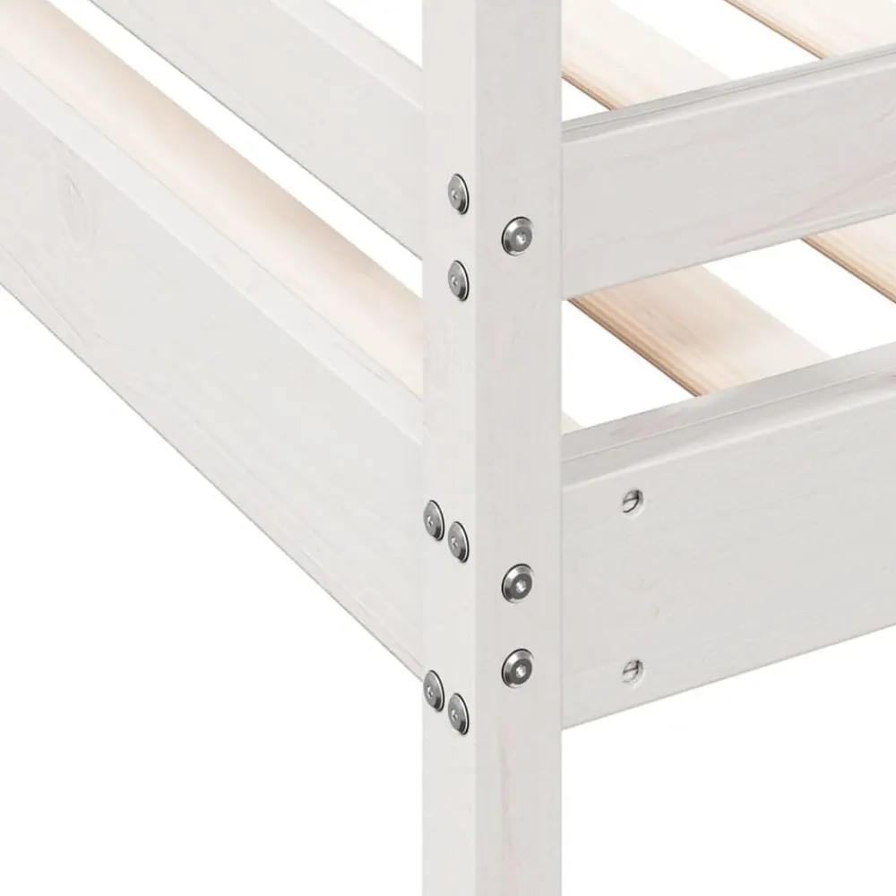 vidaXL Camas Y Accesorios-Litera de madera maciza de pino 90x200/140x200 cm