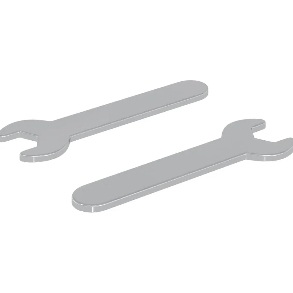 vidaXL Llave 2 pcs Plateado 10 mm Hierro Outlet