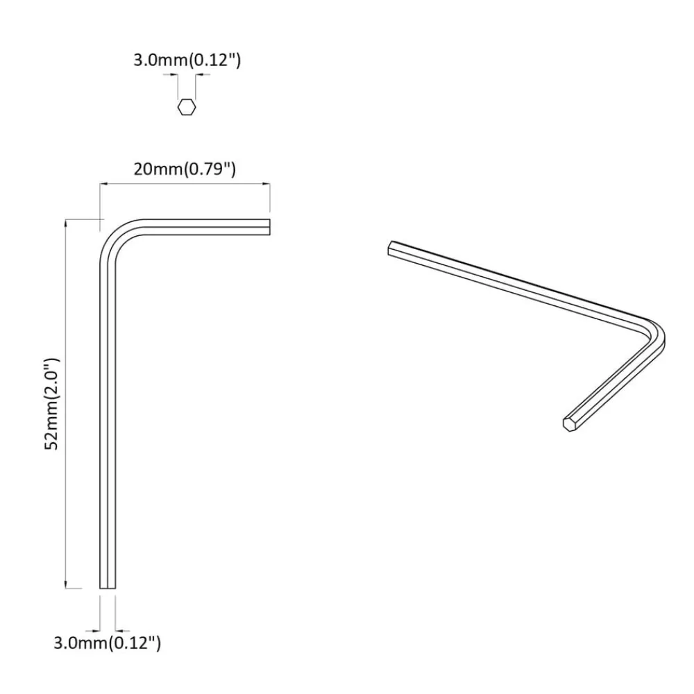 vidaXL Herramientas-Llave hexagonal 2 pcs Plateado 32 x 86 mm Acero