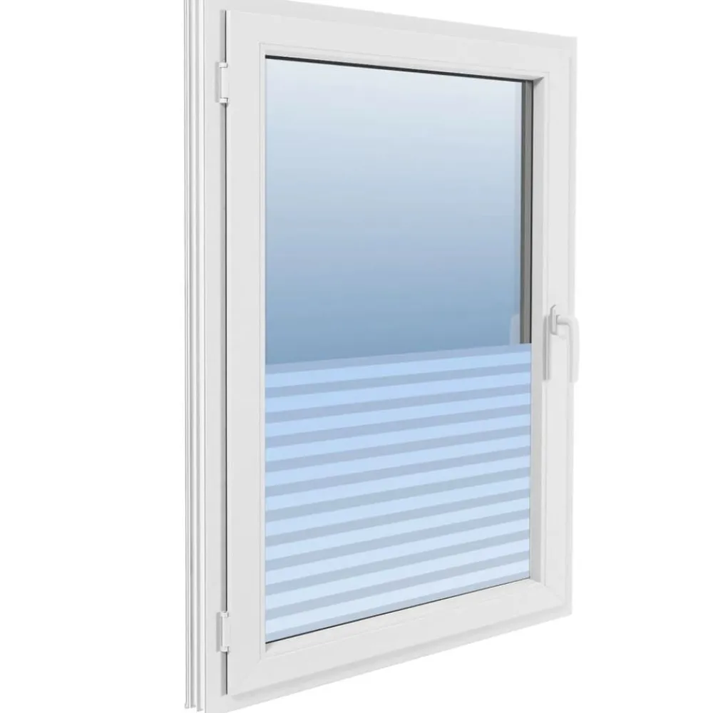vidaXL Lámina de ventana esmerilada diseño de rayas PVC 0,9x5 m Opaco a rayas Sale