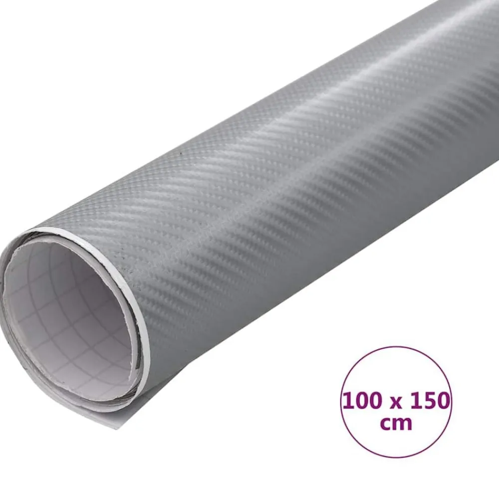vidaXL Lámina para coches 4D 100x150 cm Plateado Online