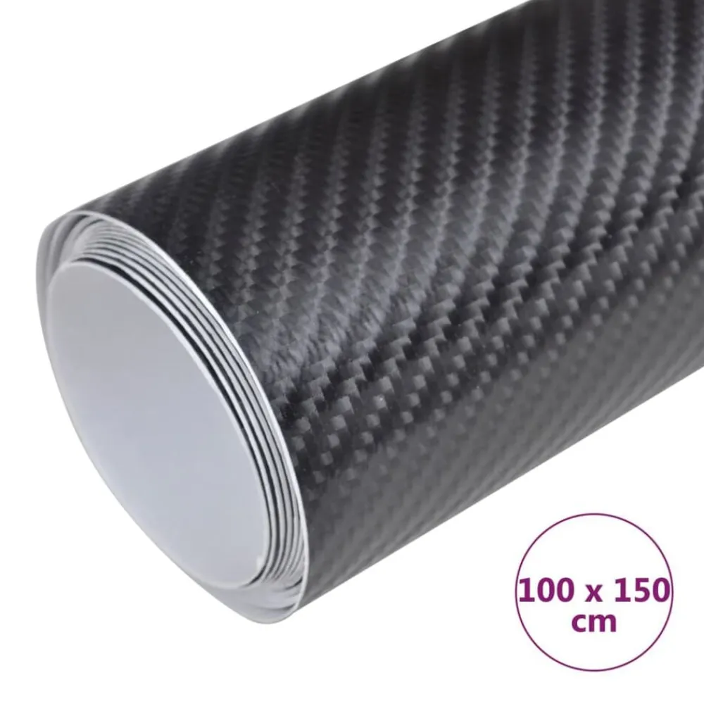 vidaXL Lámina para coches 4D 100x150 cm Negro Sale