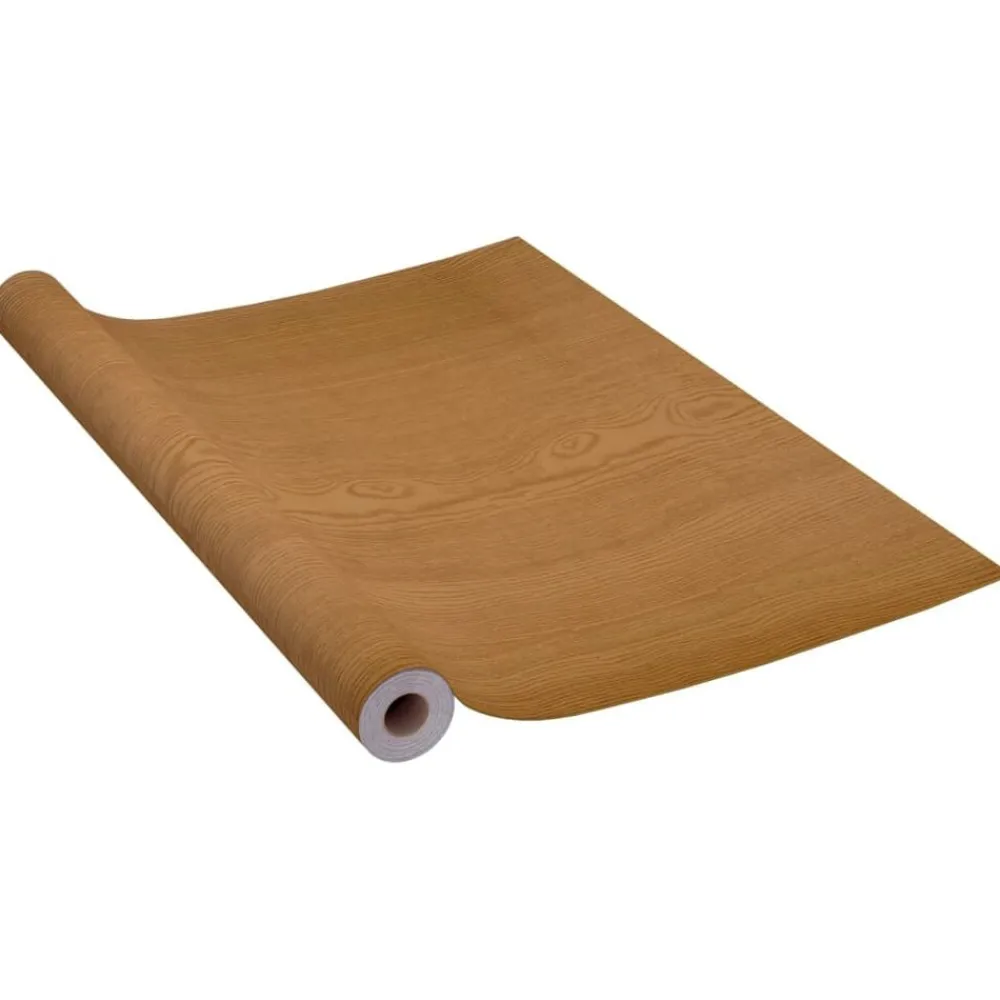 vidaXL Láminas autoadhesivas puertas 2 uds PVC claro 210x90cm Roble Clearance