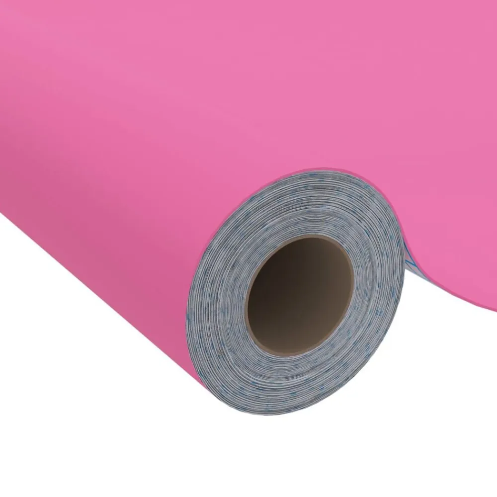 vidaXL Decoración-Láminas autoadhesivas muebles PVC rosa brillante 500x90 cm