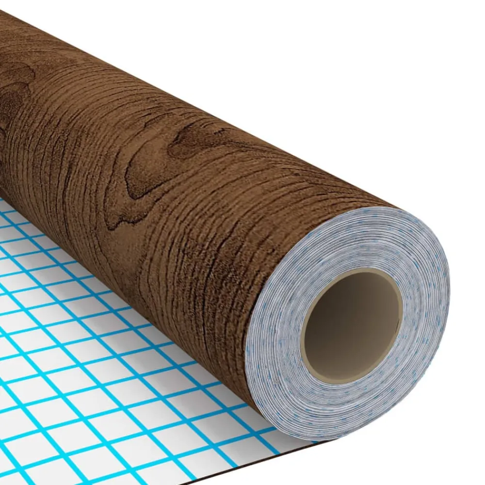 vidaXL Láminas autoadhesivas para muebles PVC 500x90 cm Roble oscuro Online