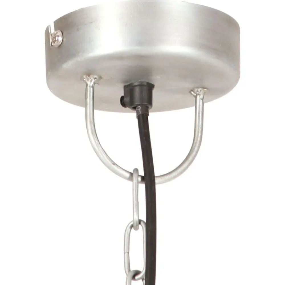 vidaXL Iluminación-Lámpara colgante 25 W plateada redonda 48 cm E27