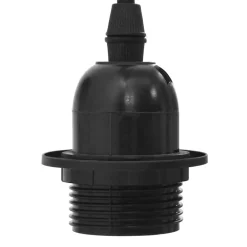 vidaXL Lámpara colgante con 3 portalámparas E27 metal negro Best