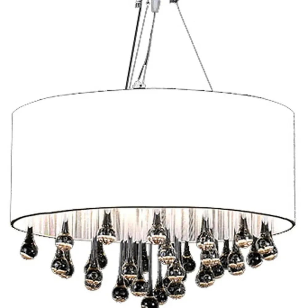 vidaXL Iluminación-Lámpara colgante con 85 cristales blanca