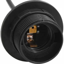 vidaXL Iluminación-Lámpara colgante con 5 portalámparas E27 metal negro