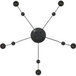 vidaXL Iluminación-Lámpara colgante con 5 portalámparas E27 metal negro