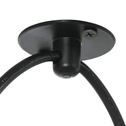 vidaXL Iluminación-Lámpara colgante con 5 portalámparas E27 metal negro