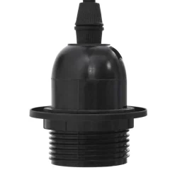 vidaXL Iluminación-Lámpara colgante con 5 portalámparas E27 metal negro