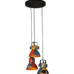 vidaXL Iluminación-Lámpara colgante de colores 25 W E27 30x30x100 cm