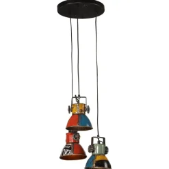 vidaXL Iluminación-Lámpara colgante de colores 25 W E27 30x30x100 cm