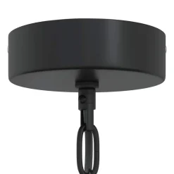 vidaXL Iluminación-Lámpara colgante E27 negra Ø 31 cm Hierro