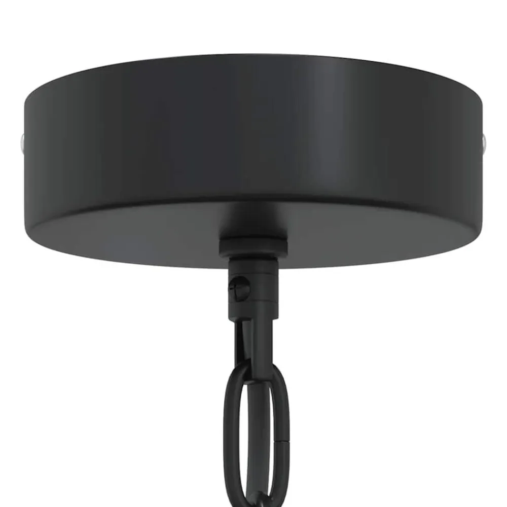 vidaXL Iluminación-Lámpara colgante E27 negra Ø 31 cm Hierro
