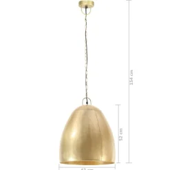 vidaXL Lámpara colgante industrial redonda 25 W latón 42 cm E27 Latón Sale