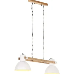 vidaXL Lámpara colgante industrial 25 W blanca 109 cm E27 Blanco