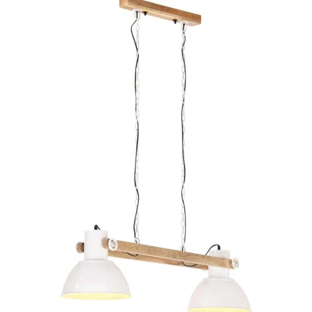 vidaXL Lámpara colgante industrial 25 W blanca 109 cm E27 Blanco