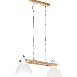 vidaXL Lámpara colgante industrial 25 W blanca 109 cm E27 Blanco