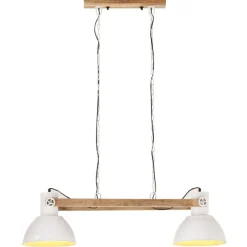 vidaXL Lámpara colgante industrial 25 W blanca 109 cm E27 Blanco