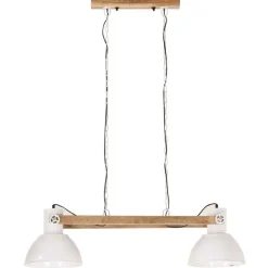 vidaXL Lámpara colgante industrial 25 W blanca 109 cm E27 Blanco