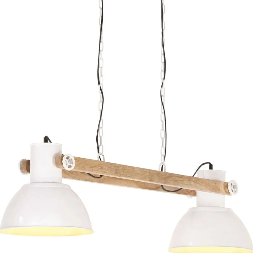 vidaXL Lámpara colgante industrial 25 W blanca 109 cm E27 Blanco