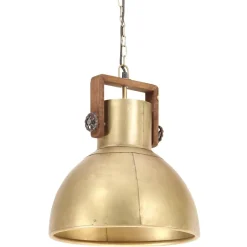 vidaXL Iluminación-Lámpara colgante industrial redonda 25 W latón 40 cm E27