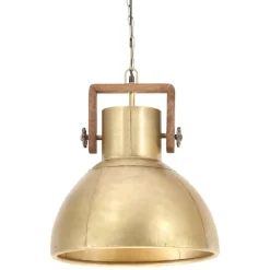 vidaXL Iluminación-Lámpara colgante industrial redonda 25 W latón 40 cm E27