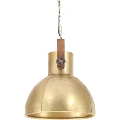 vidaXL Iluminación-Lámpara colgante industrial redonda 25 W latón 40 cm E27