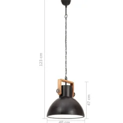 vidaXL Iluminación-Lámpara colgante industrial redonda 25 W 40 cm E27