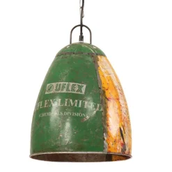 vidaXL Iluminación-Lámpara colgante industrial redonda E27 25 W 32 cm