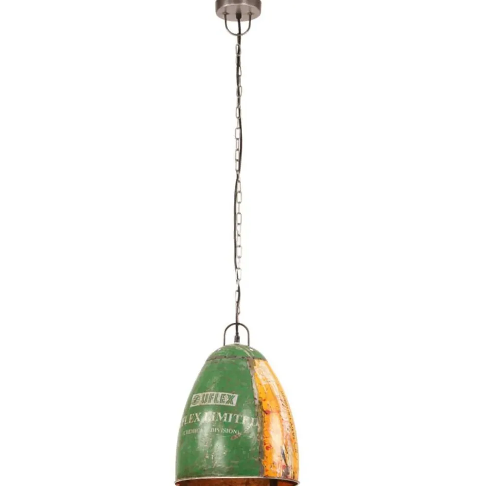 vidaXL Iluminación-Lámpara colgante industrial redonda E27 25 W 32 cm
