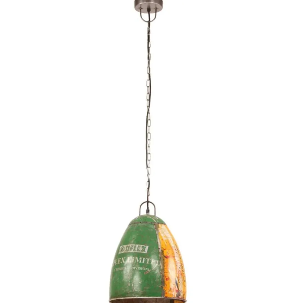 vidaXL Iluminación-Lámpara colgante industrial redonda E27 25 W 32 cm