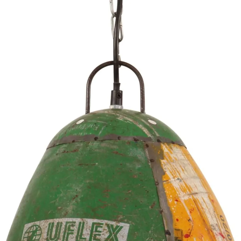 vidaXL Iluminación-Lámpara colgante industrial redonda E27 25 W 32 cm