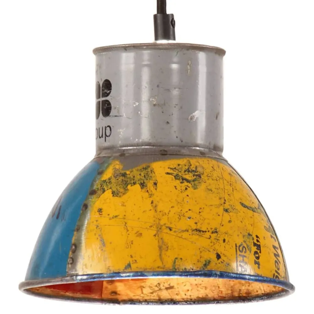vidaXL Lámpara colgante industrial redonda E27 25 W 17 cm Multicolor Hot