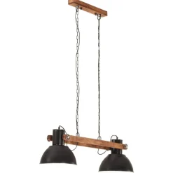 vidaXL Iluminación-Lámpara colgante industrial 25 W negra 109 cm E27